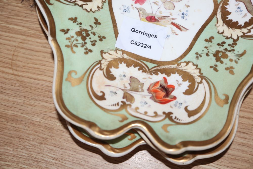 A Victorian porcelain part dinner service
